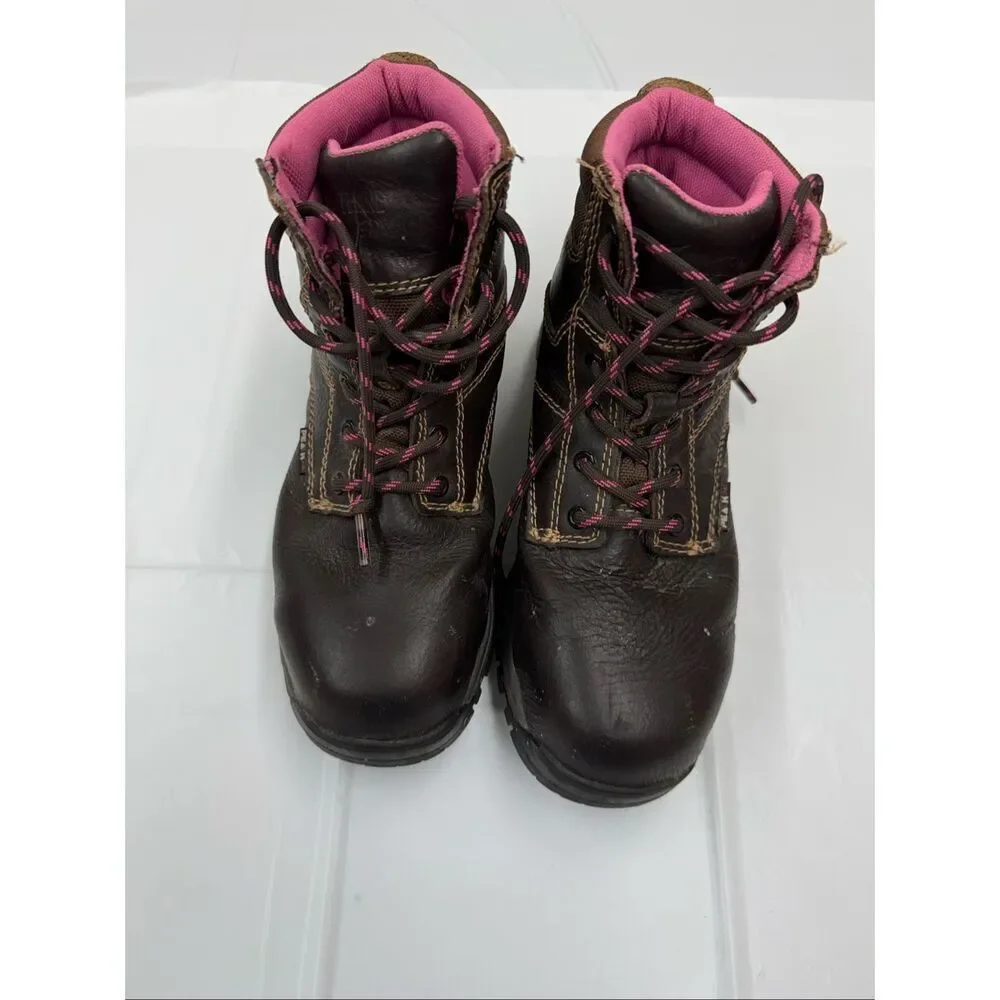 Wolverine Women’s Piper Waterproof Composite Toe Brown Work Boot Size 7